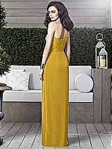 Alt View 2 Thumbnail - Marigold One-Shoulder Draped Maxi Dress with Front Slit - Aeryn
