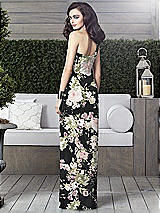 Alt View 2 Thumbnail - Noir Garden One-Shoulder Draped Maxi Dress with Front Slit - Aeryn