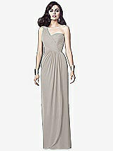 Alt View 1 Thumbnail - Oyster One-Shoulder Draped Maxi Dress with Front Slit - Aeryn