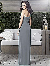 Alt View 2 Thumbnail - Platinum One-Shoulder Draped Maxi Dress with Front Slit - Aeryn
