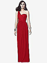Alt View 1 Thumbnail - Parisian Red One-Shoulder Draped Maxi Dress with Front Slit - Aeryn