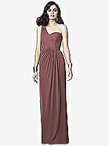Alt View 1 Thumbnail - Rosewood One-Shoulder Draped Maxi Dress with Front Slit - Aeryn