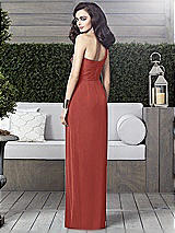 Alt View 2 Thumbnail - Coral Pink One-Shoulder Draped Maxi Dress with Front Slit - Aeryn