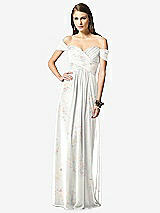 Front View Thumbnail - Spring Fling Off-the-Shoulder Ruched Chiffon Maxi Dress - Alessia