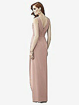 Rear View Thumbnail - Bliss Sleeveless Draped Faux Wrap Maxi Dress - Dahlia
