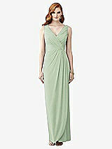 Front View Thumbnail - Celadon Sleeveless Draped Faux Wrap Maxi Dress - Dahlia