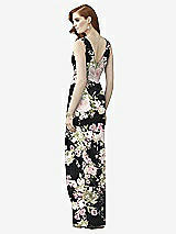 Rear View Thumbnail - Noir Garden Sleeveless Draped Faux Wrap Maxi Dress - Dahlia