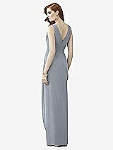 Rear View Thumbnail - Platinum Sleeveless Draped Faux Wrap Maxi Dress - Dahlia