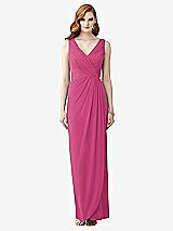 Front View Thumbnail - Tea Rose Sleeveless Draped Faux Wrap Maxi Dress - Dahlia