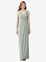 Front View Thumbnail - Willow Green Sleeveless Draped Faux Wrap Maxi Dress - Dahlia