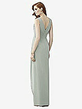 Rear View Thumbnail - Willow Green Sleeveless Draped Faux Wrap Maxi Dress - Dahlia