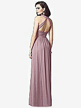 Rear View Thumbnail - Dusty Rose Ruched Halter Open-Back Maxi Dress - Jada