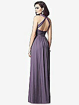 Rear View Thumbnail - Lavender Ruched Halter Open-Back Maxi Dress - Jada
