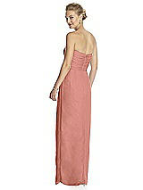 Rear View Thumbnail - Desert Rose Strapless Draped Chiffon Maxi Dress - Lila