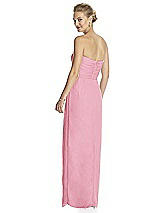 Rear View Thumbnail - Peony Pink Strapless Draped Chiffon Maxi Dress - Lila