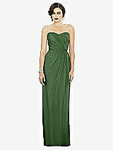 Alt View 1 Thumbnail - Vineyard Green Strapless Draped Chiffon Maxi Dress - Lila