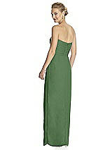 Rear View Thumbnail - Vineyard Green Strapless Draped Chiffon Maxi Dress - Lila