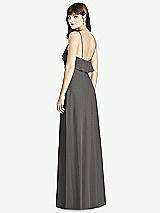Rear View Thumbnail - Caviar Gray Ruffle-Trimmed Backless Maxi Dress - Britt