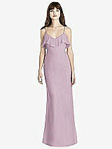 Front View Thumbnail - Suede Rose Ruffle-Trimmed Backless Maxi Dress - Britt
