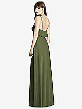 Rear View Thumbnail - Olive Green Ruffle-Trimmed Backless Maxi Dress - Britt