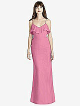 Front View Thumbnail - Orchid Pink Ruffle-Trimmed Backless Maxi Dress - Britt