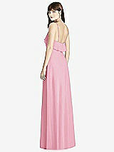 Rear View Thumbnail - Peony Pink Ruffle-Trimmed Backless Maxi Dress - Britt