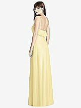 Rear View Thumbnail - Pale Yellow Ruffle-Trimmed Backless Maxi Dress - Britt