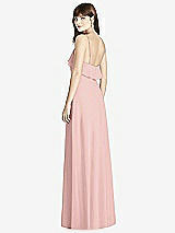 Rear View Thumbnail - Rose - PANTONE Rose Quartz Ruffle-Trimmed Backless Maxi Dress - Britt