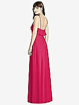Rear View Thumbnail - Vivid Pink Ruffle-Trimmed Backless Maxi Dress - Britt