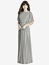 Front View Thumbnail - Chelsea Gray Split Sleeve Backless Maxi Dress - Lila