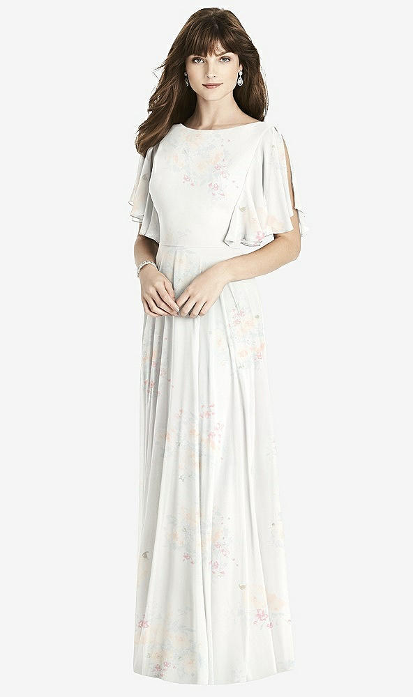 Front View - Spring Fling Split Sleeve Backless Maxi Dress - Lila