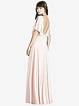 Rear View Thumbnail - Blush Split Sleeve Backless Maxi Dress - Lila