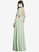 Rear View Thumbnail - Celadon Split Sleeve Backless Maxi Dress - Lila
