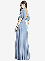 Rear View Thumbnail - Cloudy Split Sleeve Backless Maxi Dress - Lila