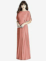 Front View Thumbnail - Desert Rose Split Sleeve Backless Maxi Dress - Lila