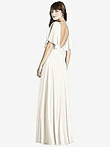 Rear View Thumbnail - Ivory Split Sleeve Backless Maxi Dress - Lila