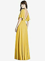 Rear View Thumbnail - Marigold Split Sleeve Backless Maxi Dress - Lila