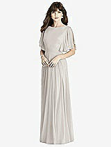 Front View Thumbnail - Oyster Split Sleeve Backless Maxi Dress - Lila