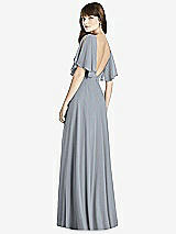 Rear View Thumbnail - Platinum Split Sleeve Backless Maxi Dress - Lila