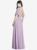 Rear View Thumbnail - Pale Purple Split Sleeve Backless Maxi Dress - Lila