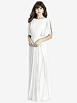 Front View Thumbnail - White Split Sleeve Backless Maxi Dress - Lila