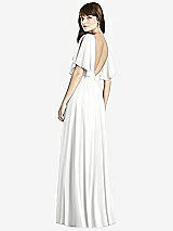 Rear View Thumbnail - White Split Sleeve Backless Maxi Dress - Lila