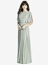 Front View Thumbnail - Willow Green Split Sleeve Backless Maxi Dress - Lila