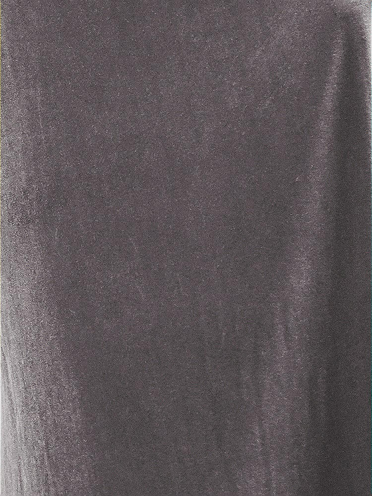 Front View - Caviar Gray Lux Velvet Fabric by the Yard
