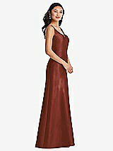 Side View Thumbnail - Auburn Moon Pleated Bodice Open-Back Maxi Dress with Pockets