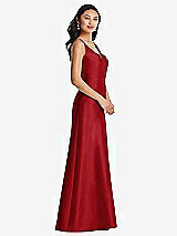 Side View Thumbnail - Garnet Pleated Bodice Open-Back Maxi Dress with Pockets