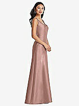 Side View Thumbnail - Neu Nude Pleated Bodice Open-Back Maxi Dress with Pockets