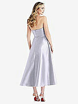 Rear View Thumbnail - Silver Dove Strapless Bow-Waist Full Skirt Satin Midi Dress