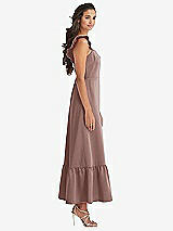 Side View Thumbnail - Sienna Ruffled Convertible Sleeve Midi Dress