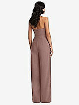 Rear View Thumbnail - Sienna Strapless Pleated Front Jumpsuit with Pockets